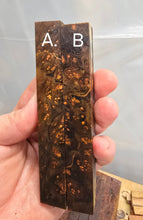 Load image into Gallery viewer, High Figure Redwood lace burl stabilized black pen blank