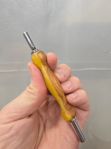 Applewood + yellow sewing seam ripper stiletto Combo tool