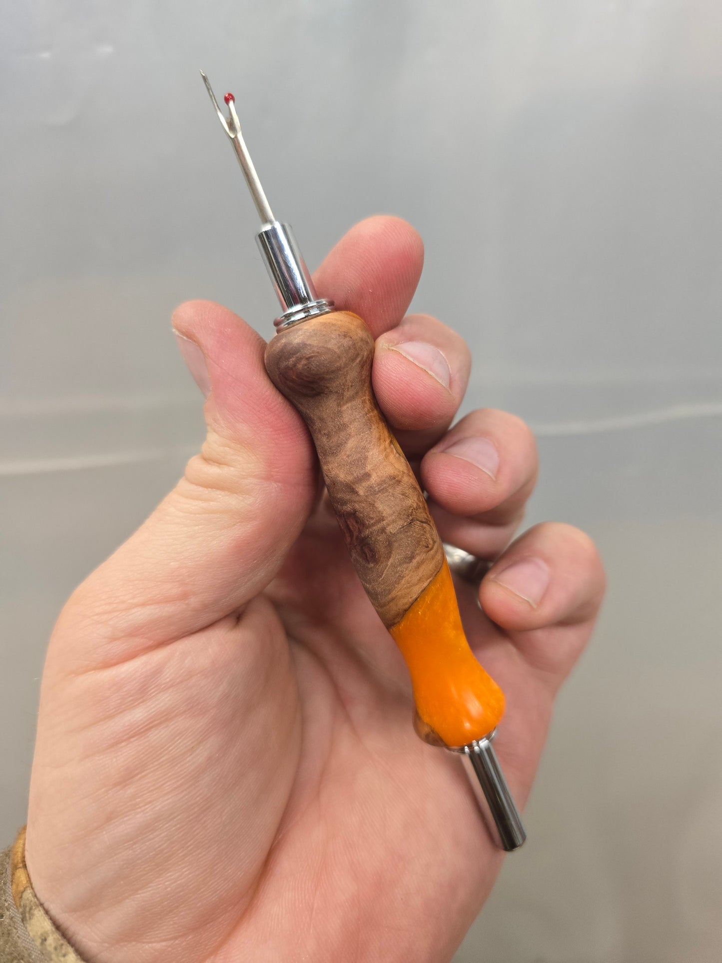 Maple Burl hybrid sewing seam ripper stiletto Combo tool