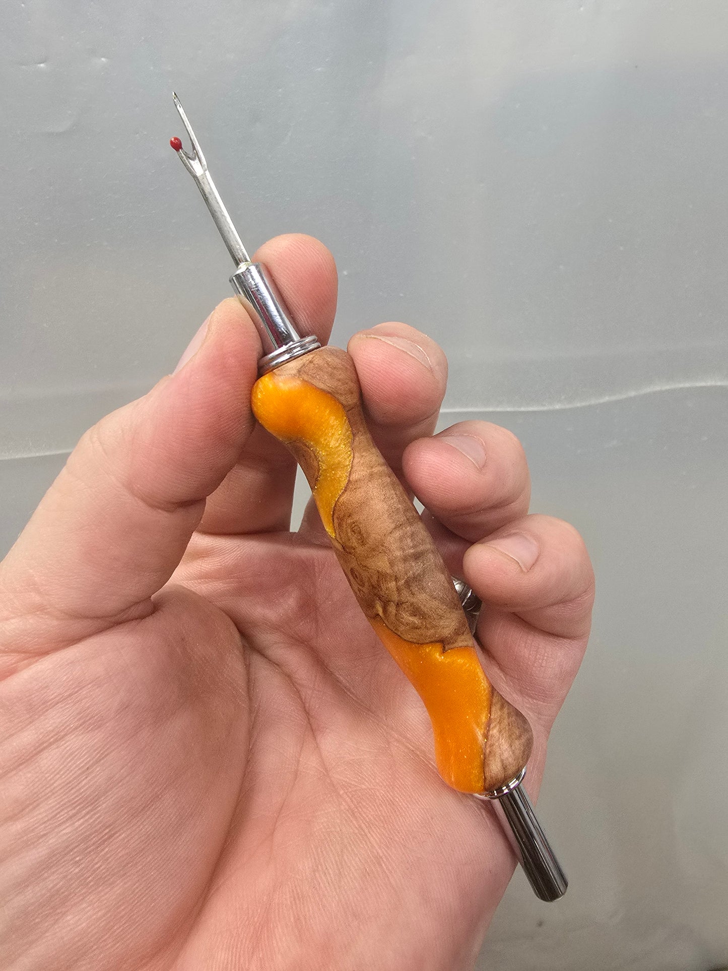 Maple Burl hybrid sewing seam ripper stiletto Combo tool