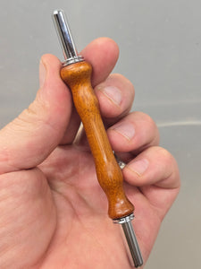 Mahogany sewing seam ripper and stiletto combo tool