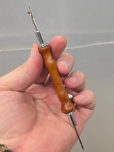 Load image into Gallery viewer, Mahogany sewing seam ripper and stiletto combo tool