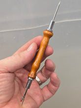 Load image into Gallery viewer, Mahogany sewing seam ripper and stiletto combo tool