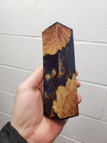 Hybrid Call Block with Brown Mallee Burl #8