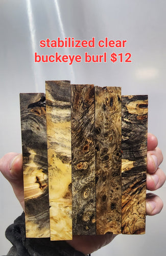 5 Buckeye burl pen blanks